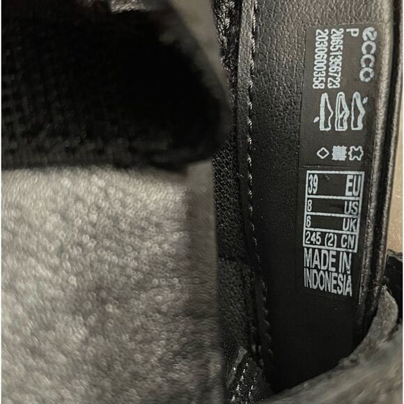 ECCO Double Velcro Strap Shoe Black 39 - Picture 7 of 8